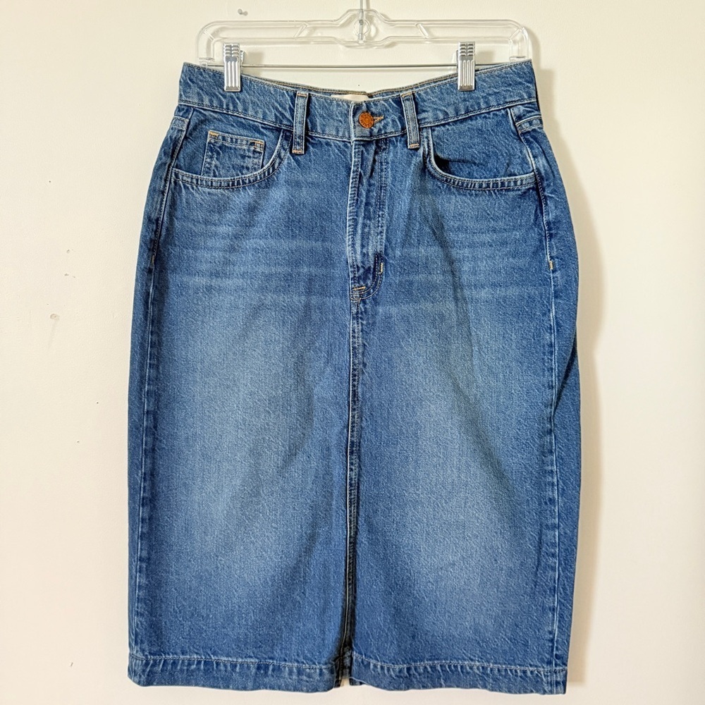Boden Denim Vintage Wash Blue Jean Denim Skirt